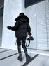 Puffy, short jacket "FUSION AD611" - BLACK